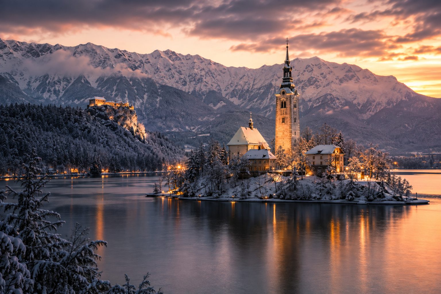 Lake Bled in Winter